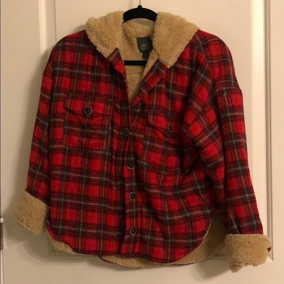 wild fable Jackets & Blazers - Flannel fuzzy jacket